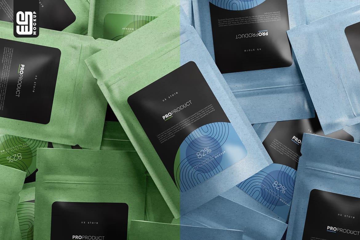 Kraft Paper Sachet Packaging Mockup