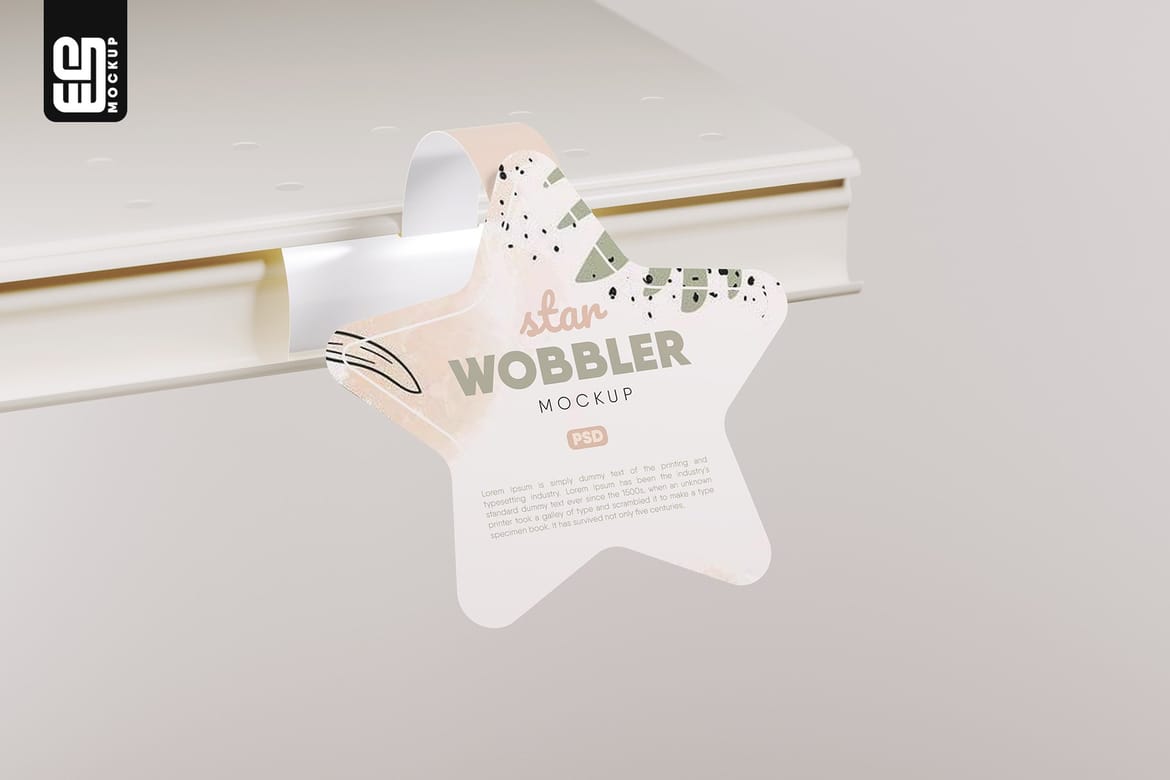 Shelf Wobbler Mockup