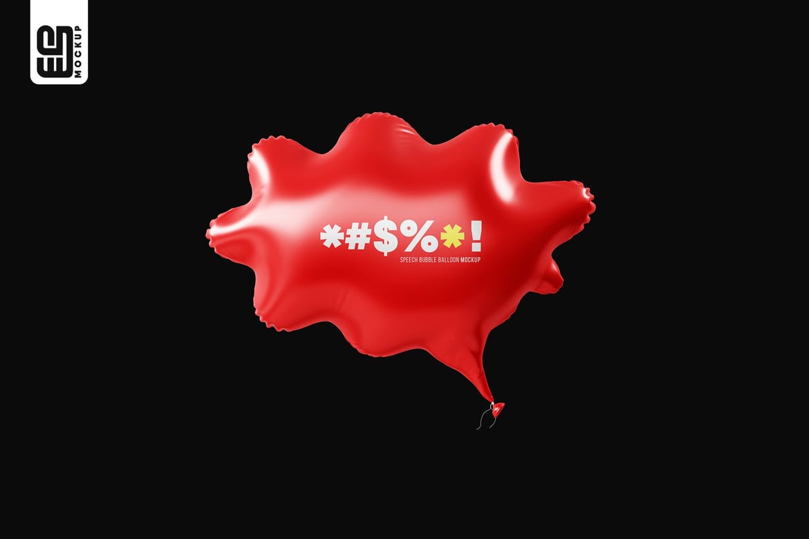 Speech Bubble Balloon Mockup
