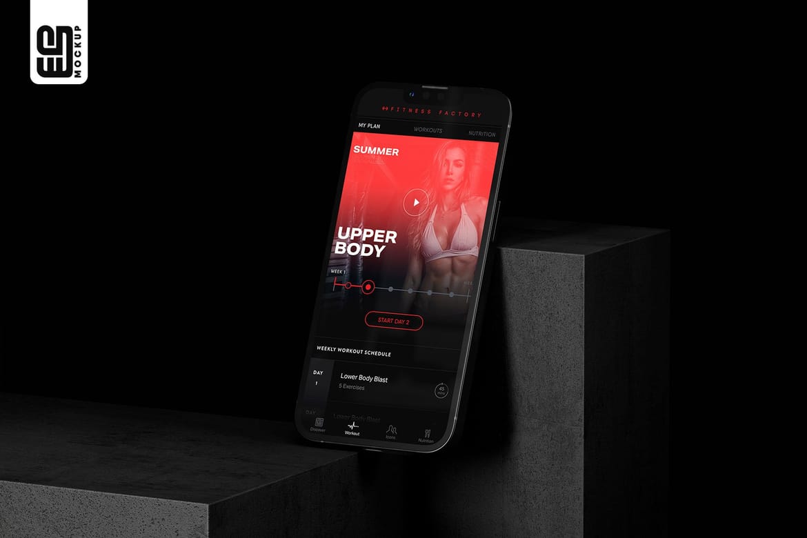 Smartphone On Concrete Mockup