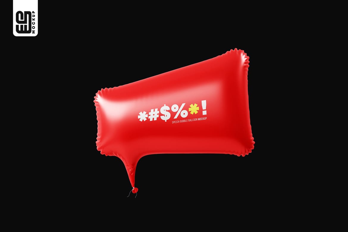 Speech Bubble Balloon Mockup
