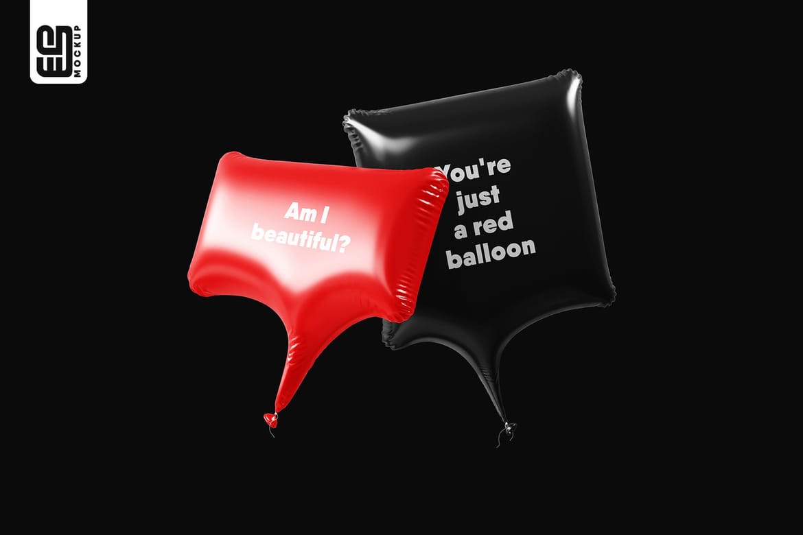 Speech Bubble Balloon Mockup