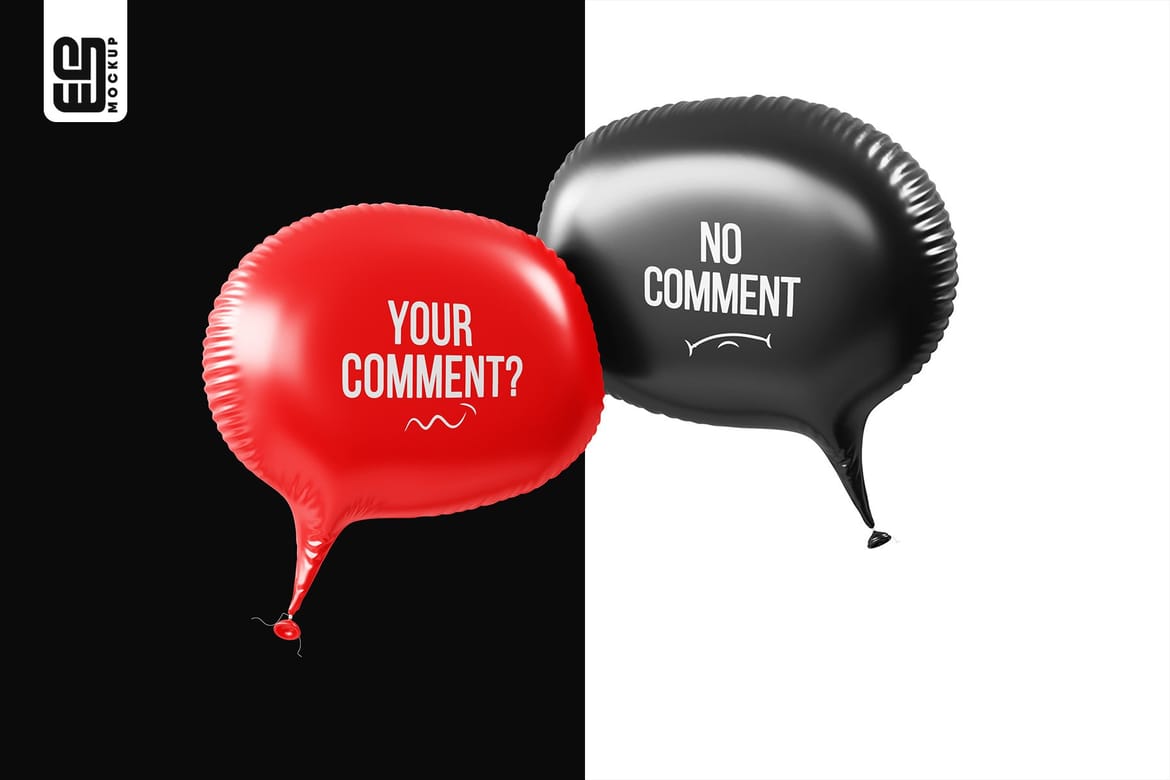 Speech Bubble Balloon Mockup