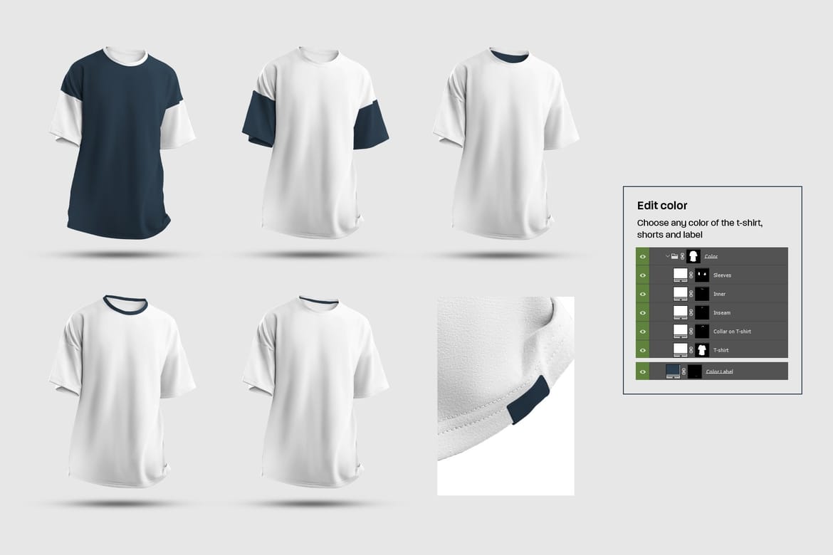 Oversize T-shirt Mockups Kit