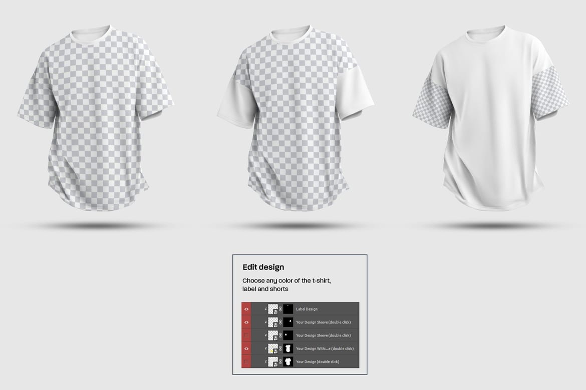 Oversize T-shirt Mockups Kit