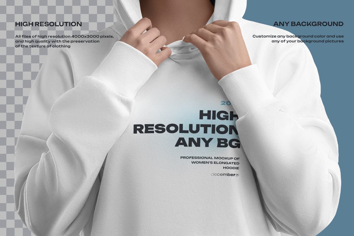 Oversize Long Hoodie Mockup Kit