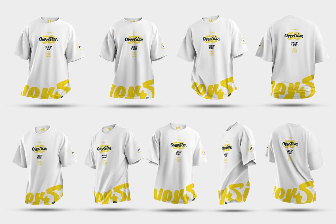 Oversize T-shirt Mockups Kit