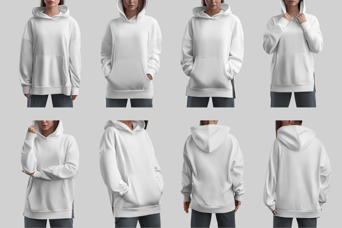 Oversize Long Hoodie Mockup Kit