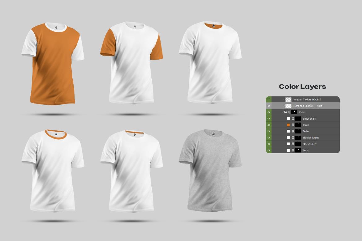 7 Mockups Man T-Shirt