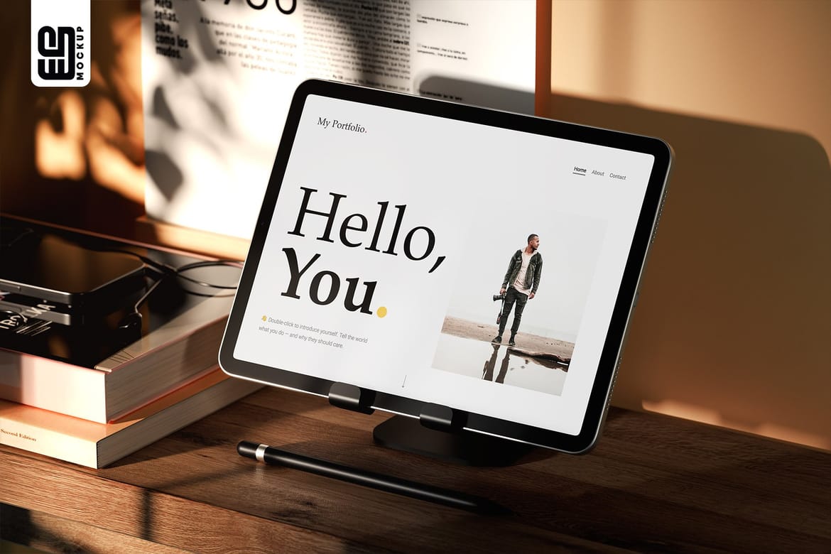 Tablet on a Holder Mockups