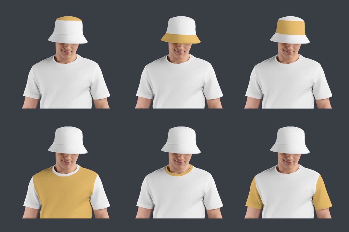 Bucket Hat and T-Shirt Mockups
