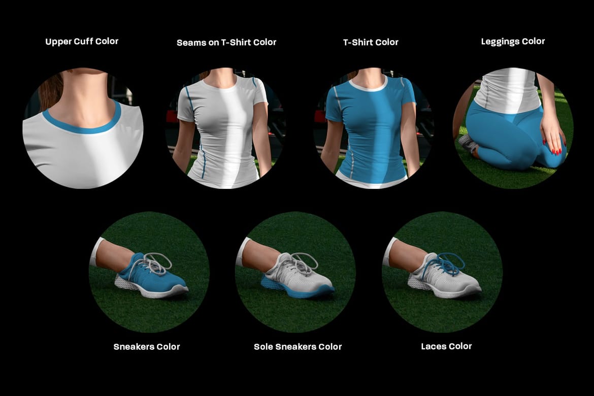 Sport T-Shirt and Leggings Mockups