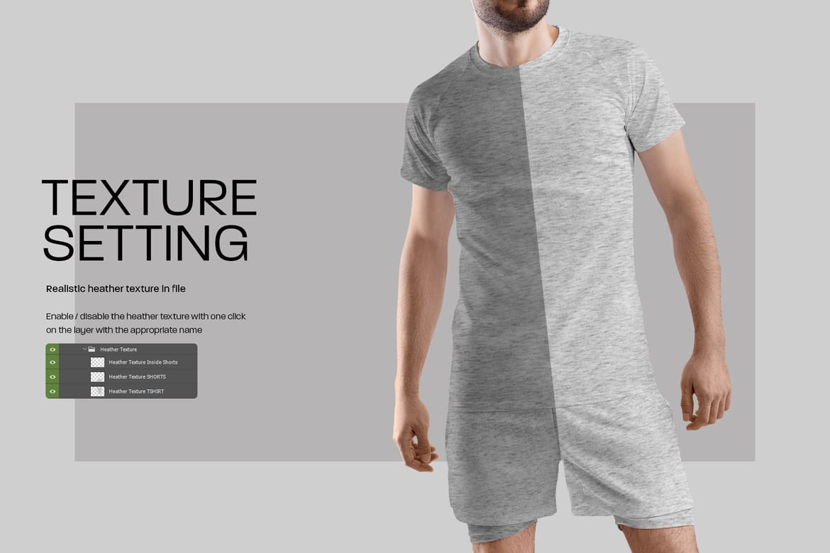 Men's T-Shirt and Shorts Mockups