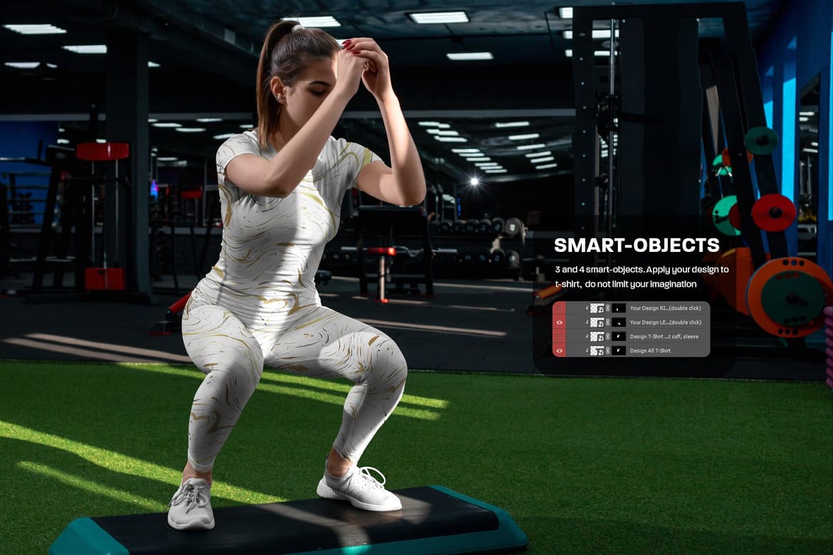 Sport T-Shirt and Leggings Mockups