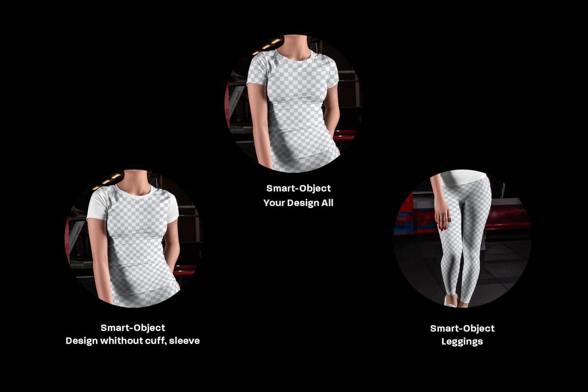 Sport T-Shirt and Leggings Mockups