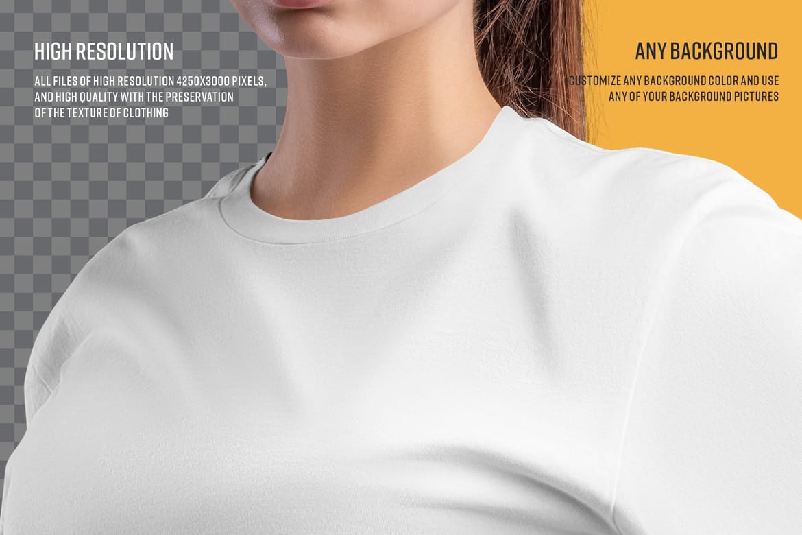 Crop Top Woman T-Shirt Mockups