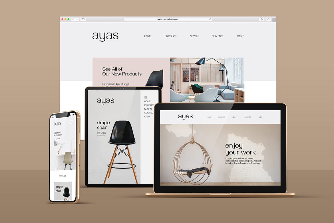 Responsive Screen Mockup 1