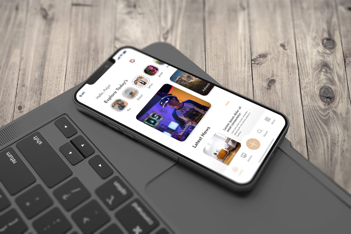 UI - UX App Presentation - Phone Mockup