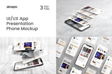 UI - UX App Presentation - Phone Mockup
