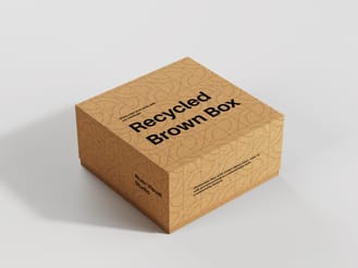 Recycled Box Mockup Free