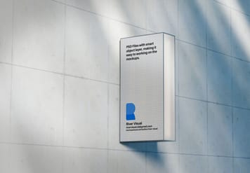 Rectangle Signage Mockup Free