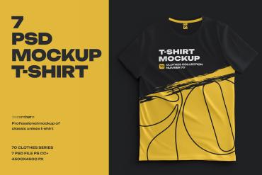 7 Mockups Classic Unisex T-Shirt