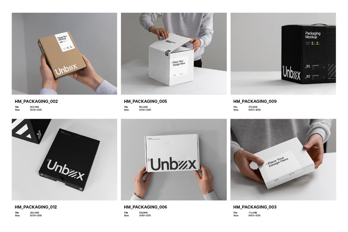 12x Unboxing Mockup Bundle