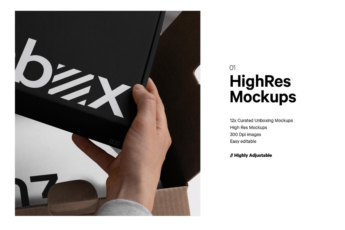 12x Unboxing Mockup Bundle
