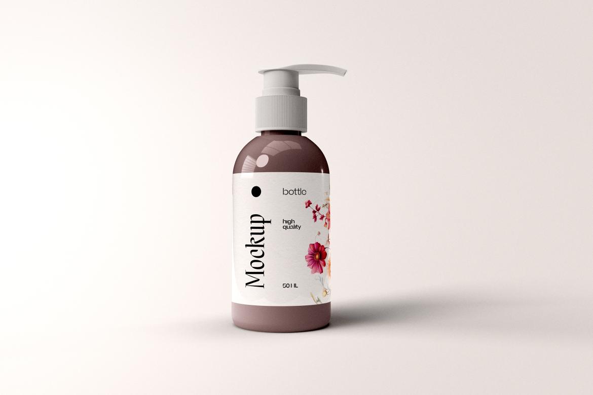Cosmetic Pump Bottle Mockup