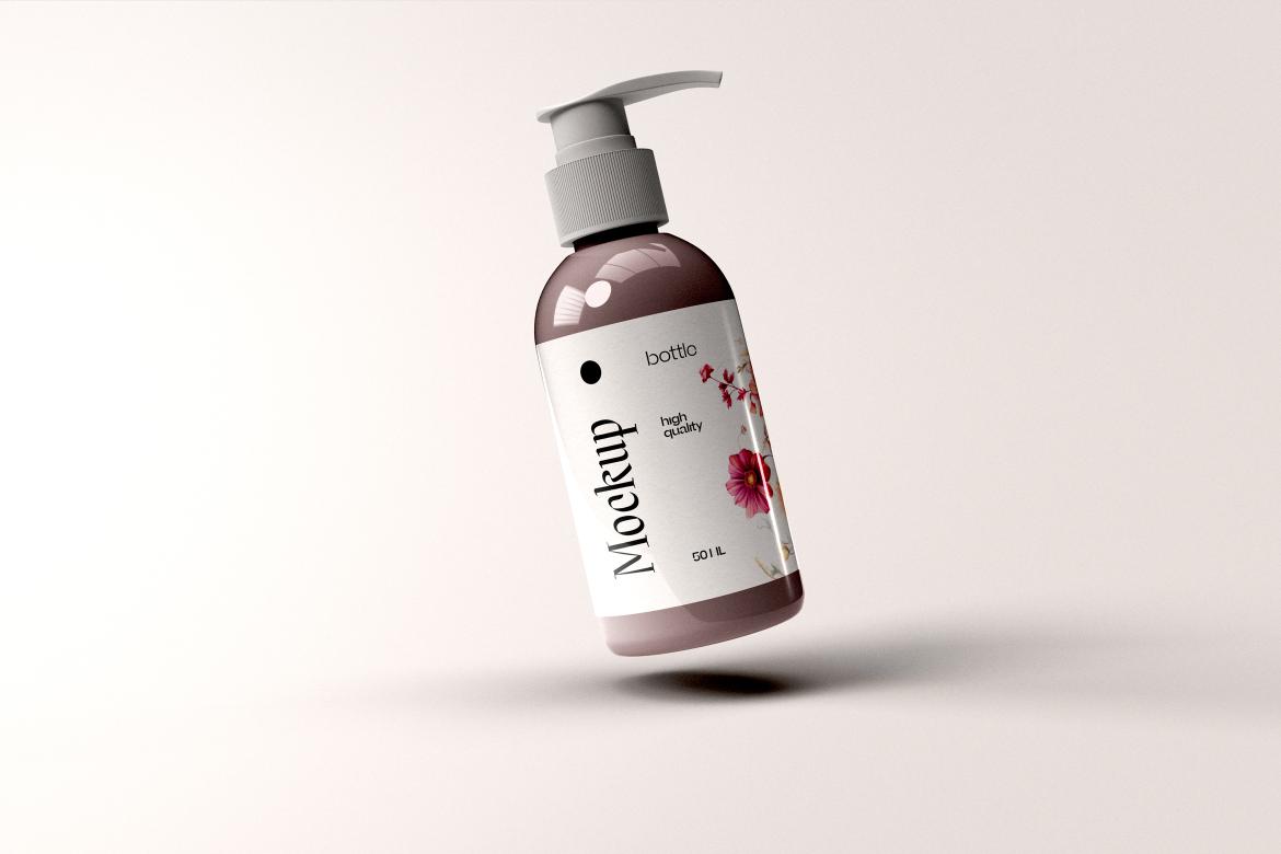Cosmetic Pump Bottle Mockup