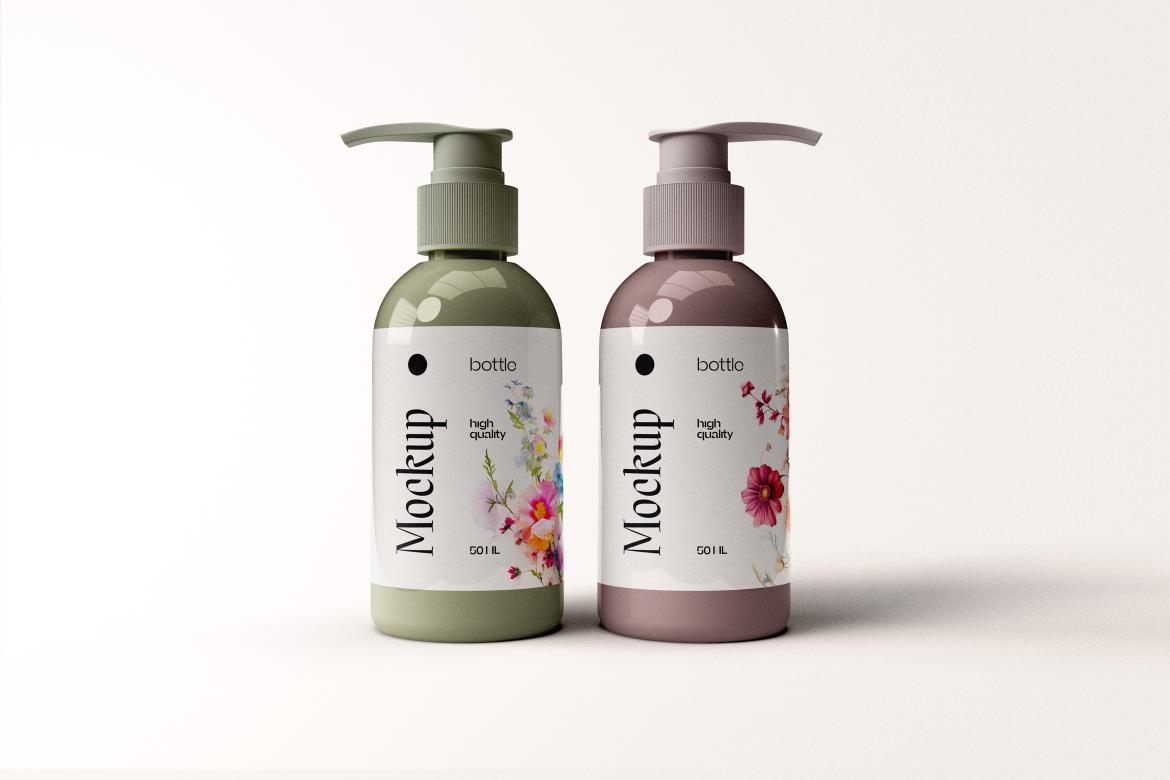 Cosmetic Pump Bottle Mockup