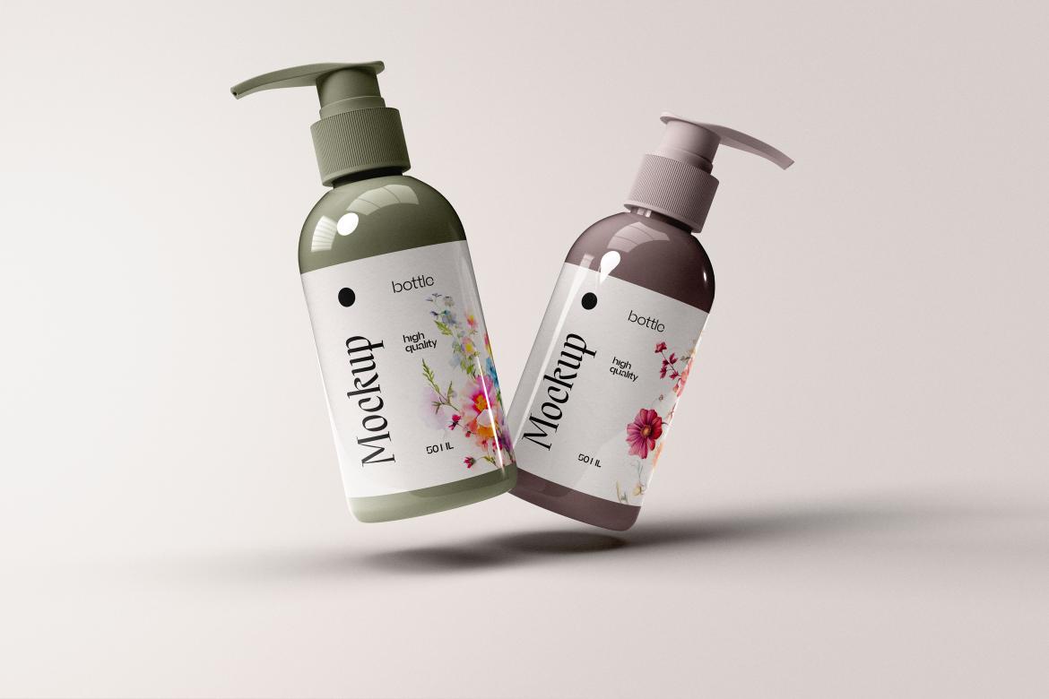 Cosmetic Pump Bottle Mockup