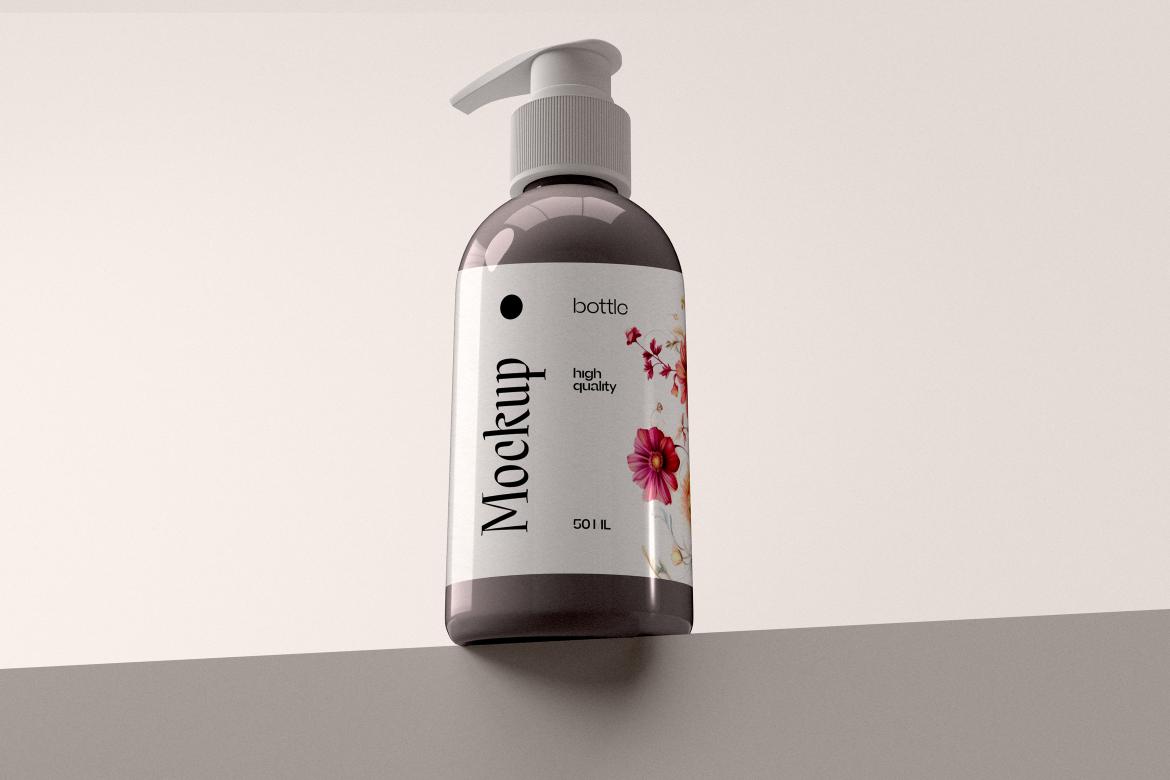 Cosmetic Pump Bottle Mockup