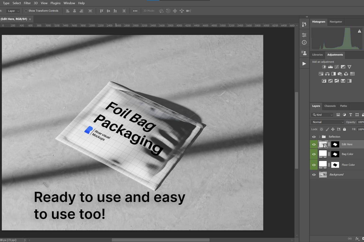 Foil Bag Packaging Free Mockup