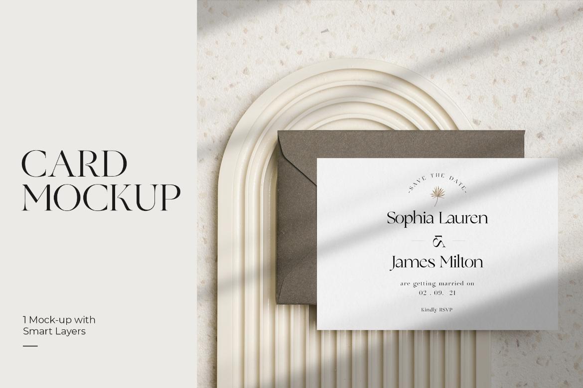 Wedding 5x7 Card Photo Mockups #02
