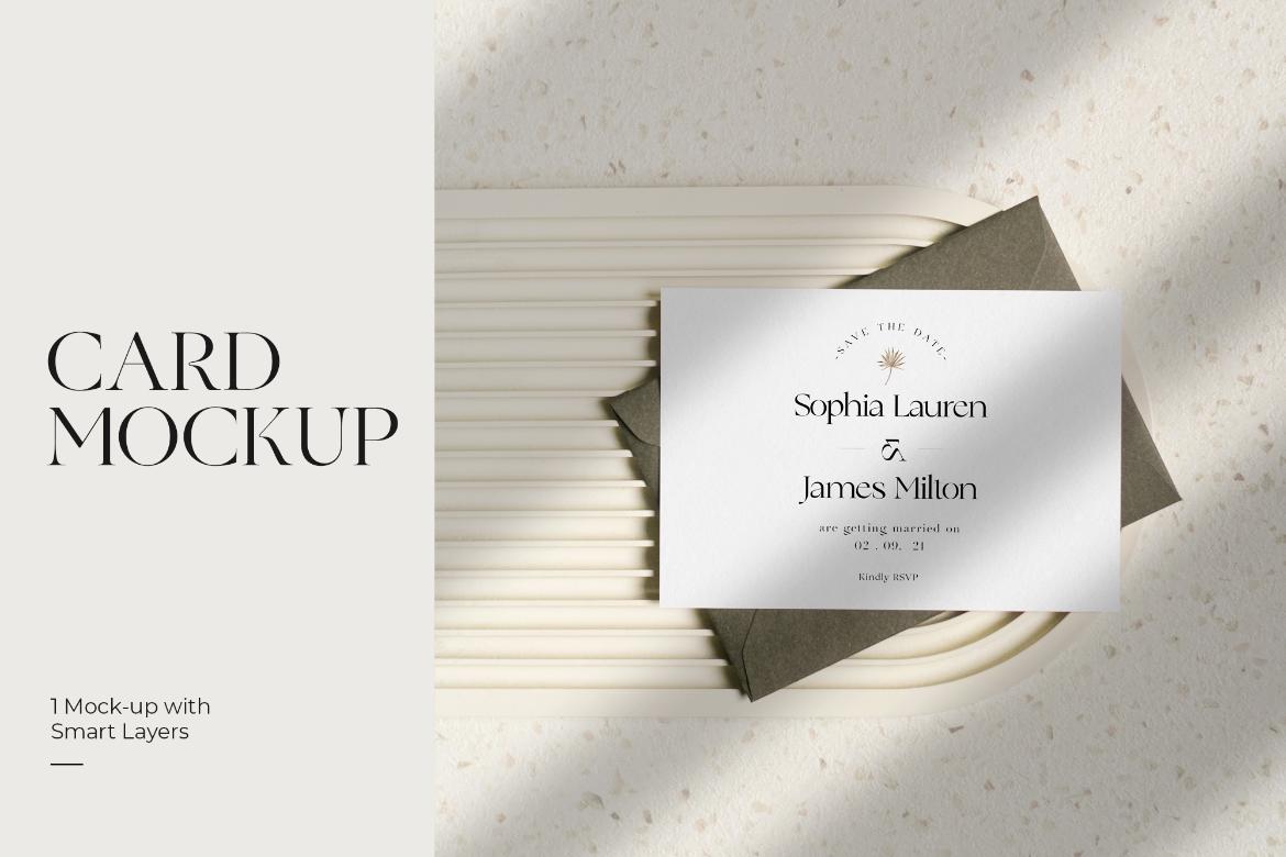 Wedding 5x7 Card Photo Mockups #03