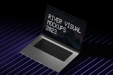 Ridges Foam Macbook 16 Pro Free Mockup