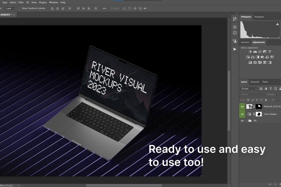 Ridges Foam Macbook 16 Pro Free Mockup
