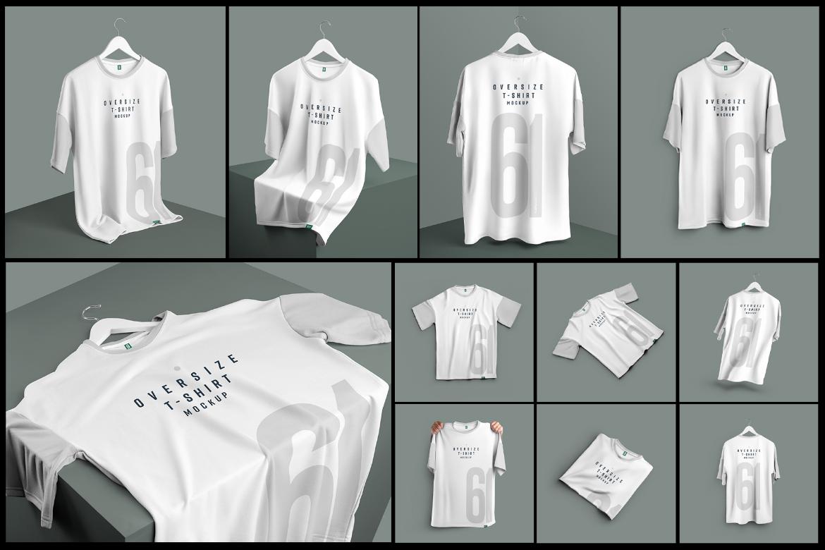 11 Mockups Oversize T-shirt
