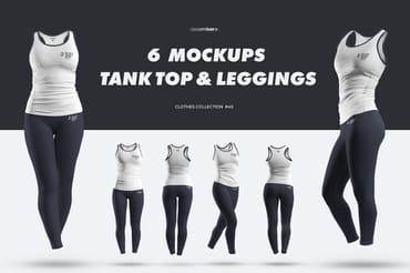 6 Mockups Sport Tank Top and Leggings
