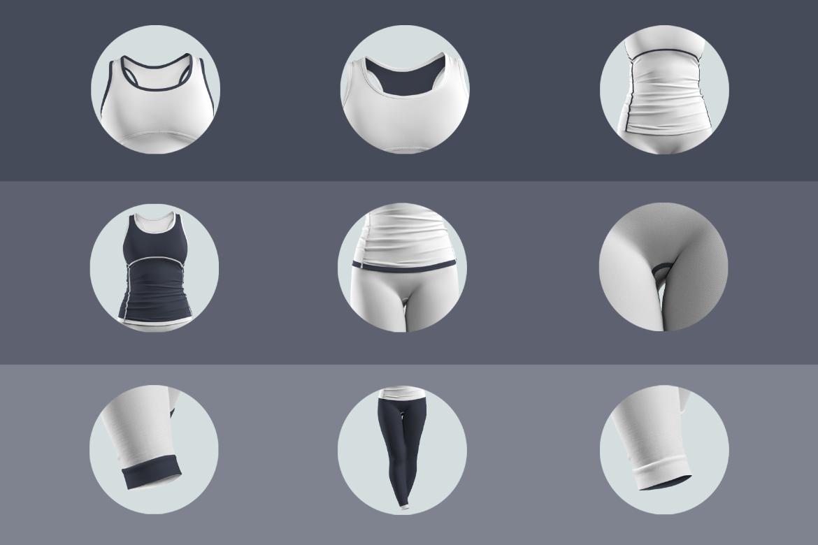 6 Mockups Sport Tank Top and Leggings
