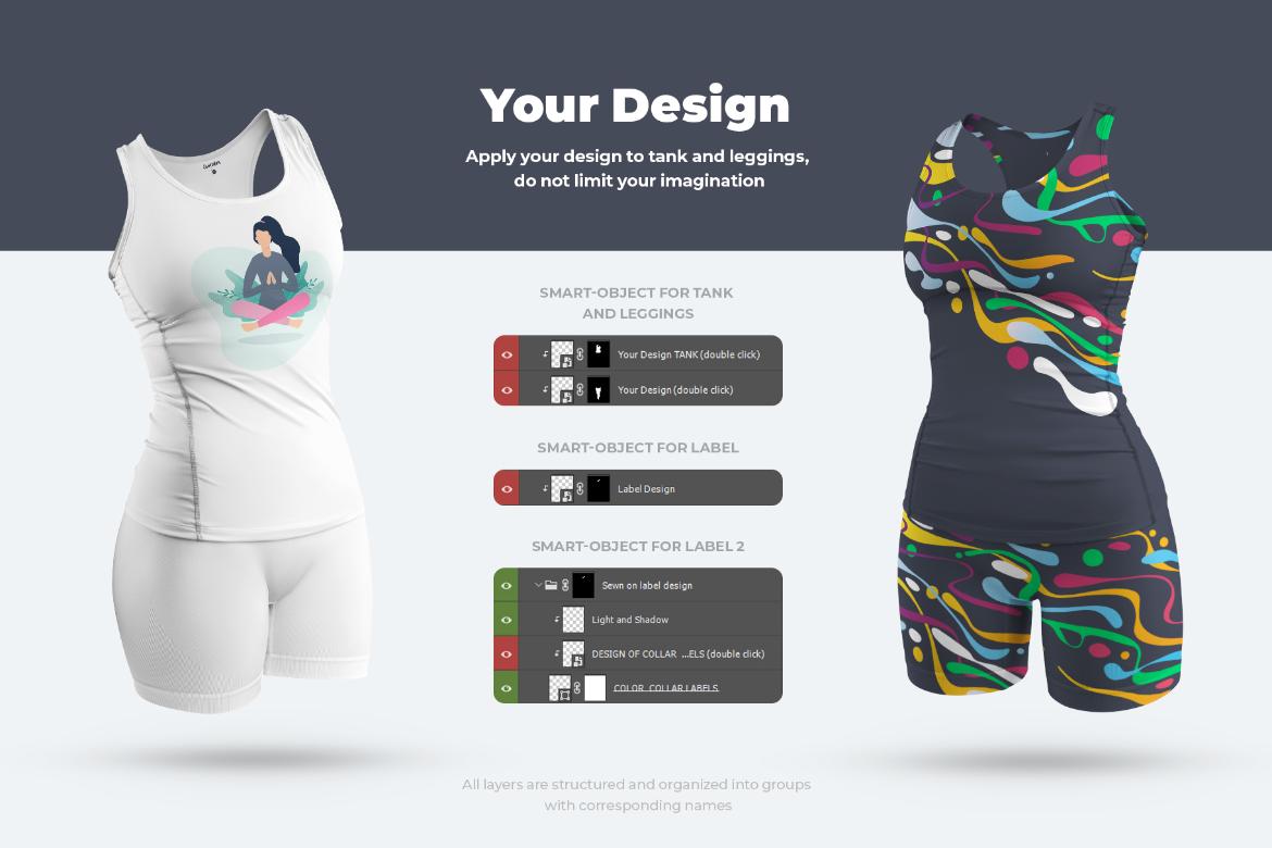 5 Mockups Tank Top and Shorts