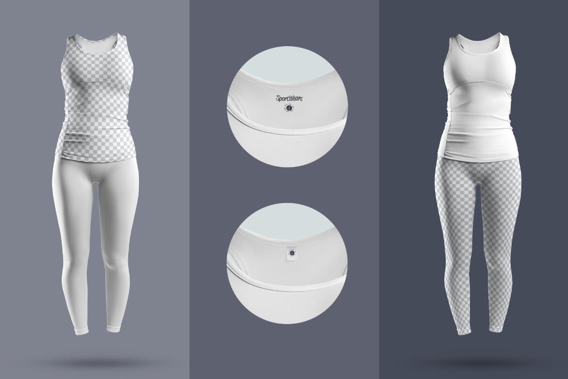 6 Mockups Sport Tank Top and Leggings