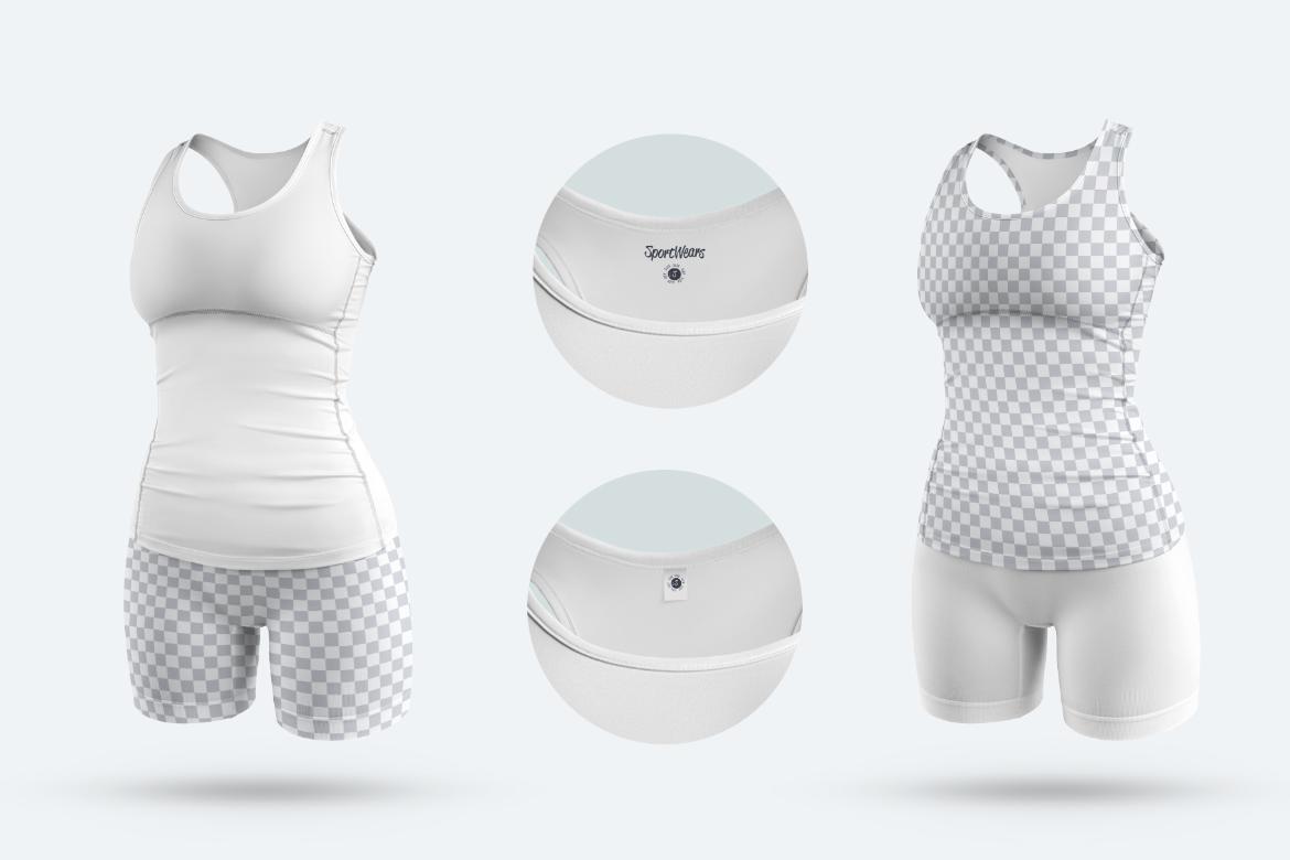 5 Mockups Tank Top and Shorts