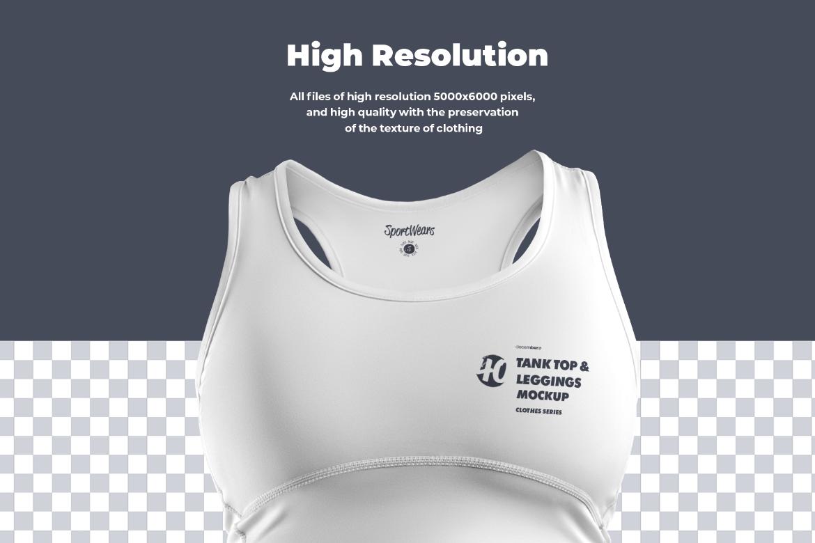 6 Mockups Sport Tank Top and Leggings