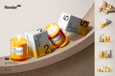 Candle Mockup Set