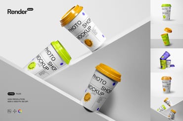 Paper Cup Mockup Set
