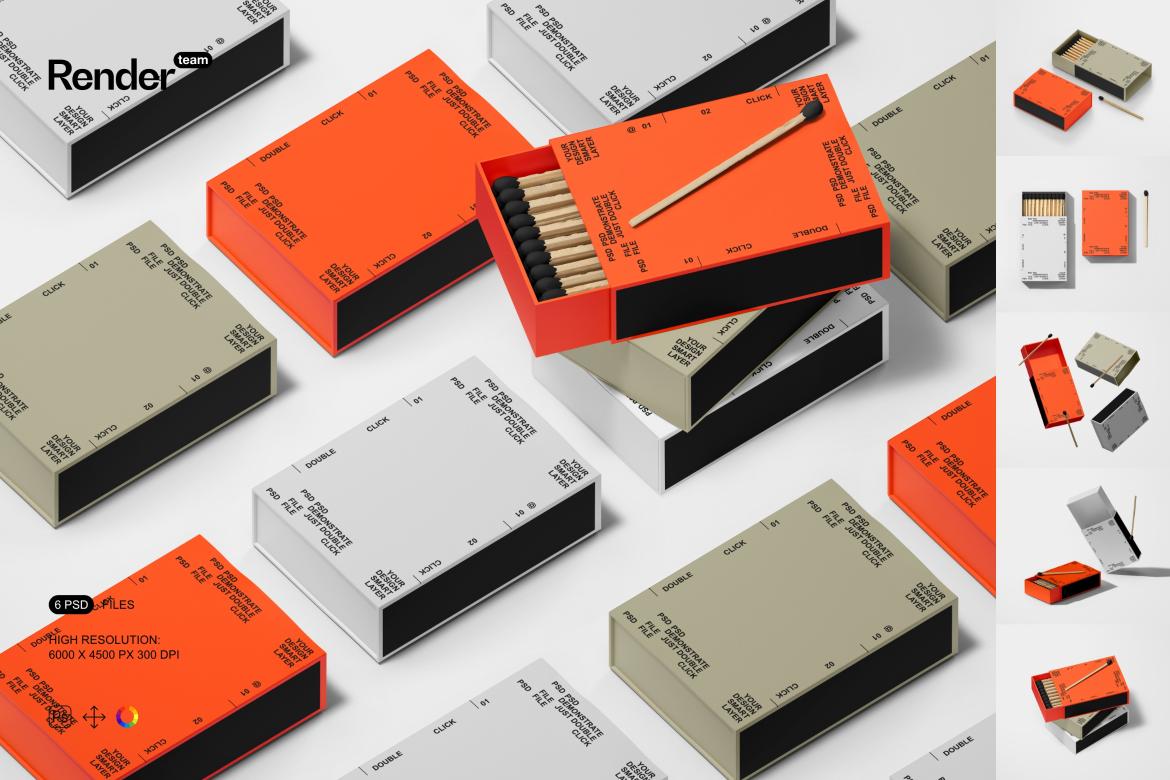 Matches Box Mockup Set