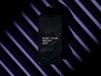 Ridges Foam iPhone 15 Pro Free Mockup