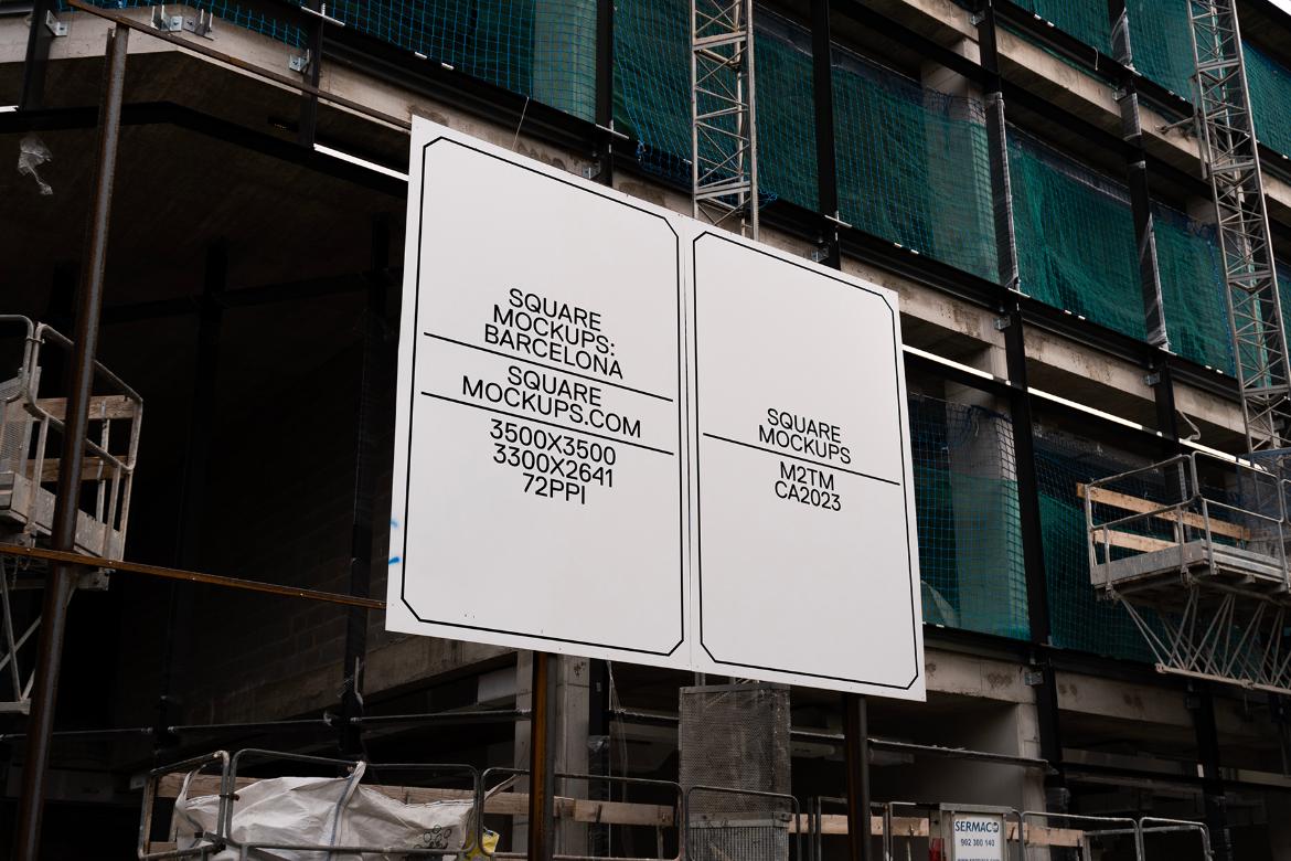 Construction Banner Mockup Scene 0001 Barcelona Series